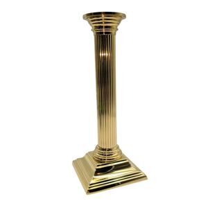Vtg Baldwin Smithsonian Institution Corinthian Column Style 8" Brass Candlestick